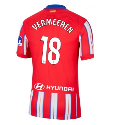 Atletico Madrid Arthur Vermeeren #18 Primera Equipación 2024-25 Manga Corta